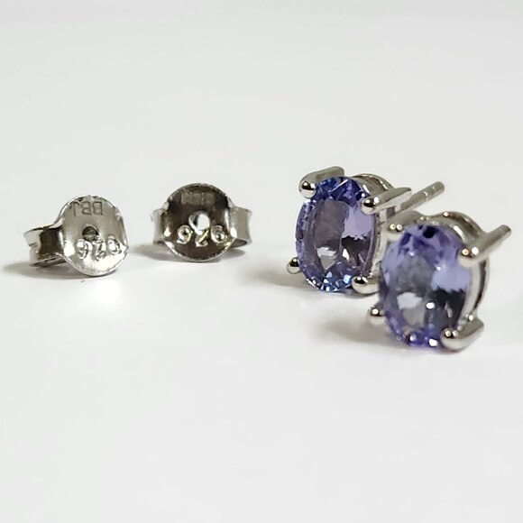 NIB VTG NATURAL Kutamani Tanzanite 925 Stud Earrings - Picture 6 of 14